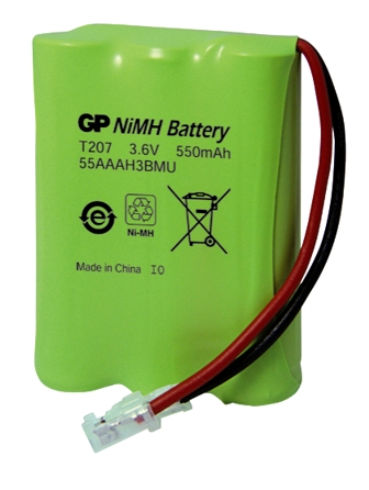 Аккумулятор для радиотелефона T207, 550 mAh, 3.6В GP Аккумулятор для радиотелефона T207, 550 mAh, 3.6В GP