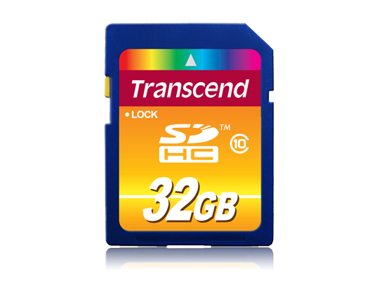   SDHC / Secure Digital High Capacity 32  Transcend lass10