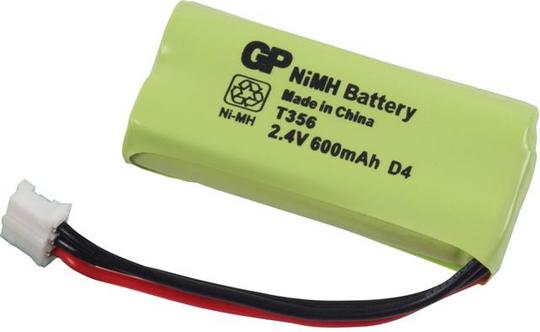 Аккумулятор для радиотелефона T356, 600 mAh, 2.4В GP Аккумулятор для радиотелефона T356, 600 mAh, 2.4В GP