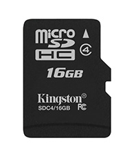 Карта памяти microSDHC 16 Гб KINGSTON Сlass 4 Карта памяти microSDHC 16 Гб KINGSTON Сlass 4