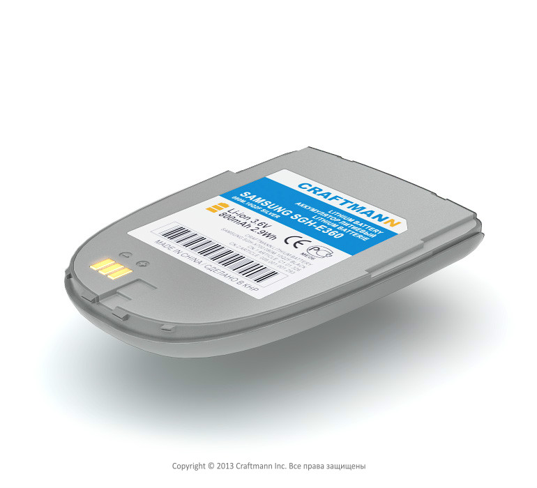  SAMSUNG SGH-E360 [BST5058BE], 800 mAh CRAFTMANN