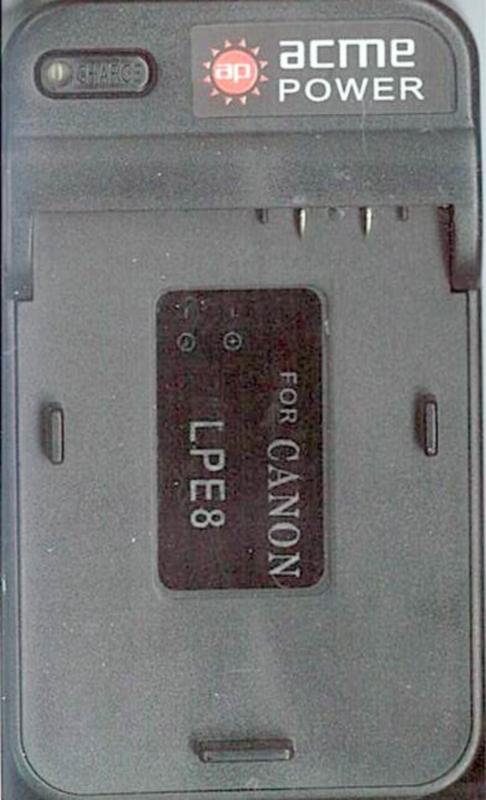 Зарядное устройство  AcmePower CH-P1640 (LP-E8) 220В / 12В для аккумулятора CANON LP-E8