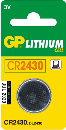 Батарейка литиевая CR2430, GP Батарейка литиевая CR2430, GP
